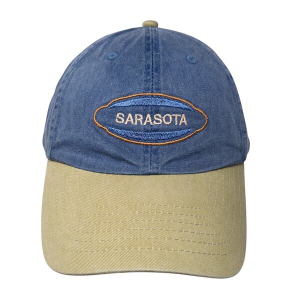 Sarasota Slideback Baseball Cap Multicolor One Size Adjustable Embroidered Denim - Picture 1 of 10